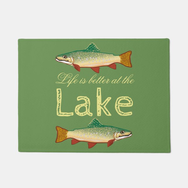Rainbow Trout | Green Life is better at the Lake Doormat (Front)