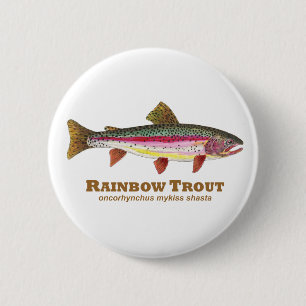 Rainbow Trout Latin Name 2 Inch Round Button
