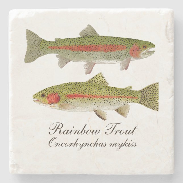 Rainbow Trout Marble Coaster II (Front)