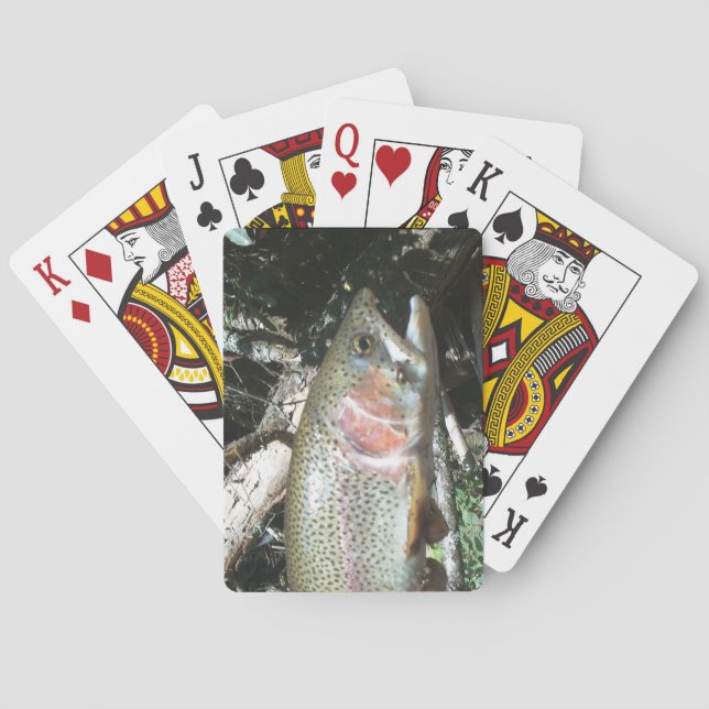 Rainbow trout playing cards (Back)