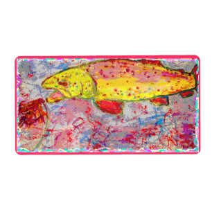 rainbow trout screenprint look