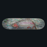 Rainbow Trout Skateboard<br><div class="desc">Rainbow is a print from my original watercolor-gouache painting. The rainbow trout is native only to the rivers and lakes of North America, west of the Rocky Mountains, but its value as a hard-fighting game fish has led to its introduction around the world. The Rainbow trout, has colouring and patterns...</div>