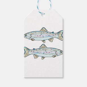 Rainbow Trout Sketch Gift Tags
