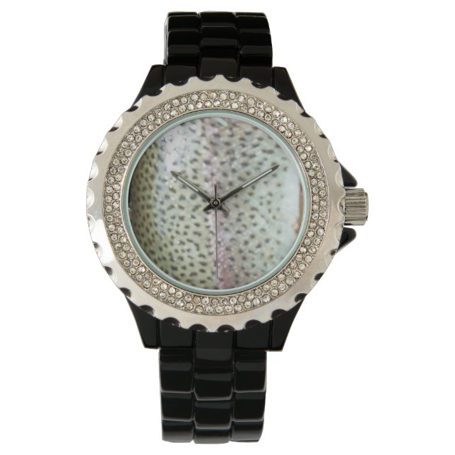 Rainbow trout skin,  fly fishing watch (Front)
