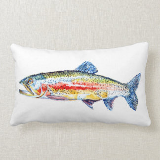 Rainbow Trout Throw Pillow