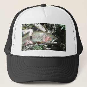 Rainbow trout trucker hat