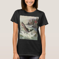 Rainbow Trout, Vintage Fisherman Fishing for Fish