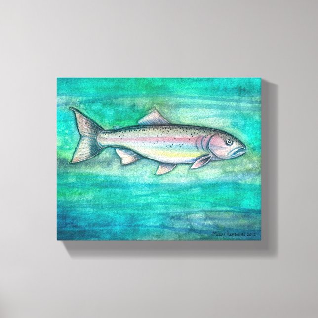 Rainbow Trout Wall Art Canvas (Front)