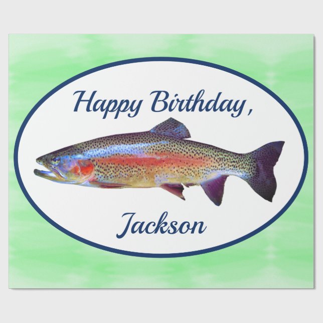 Rainbow Trout Wrapping Paper (Flat)
