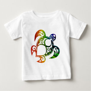 Rainbow Turtle Baby Tee