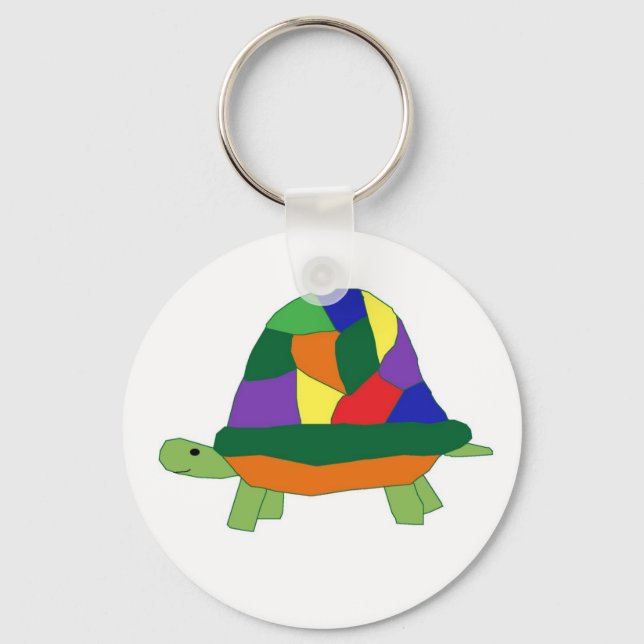 Rainbow Turtle keychain (Front)