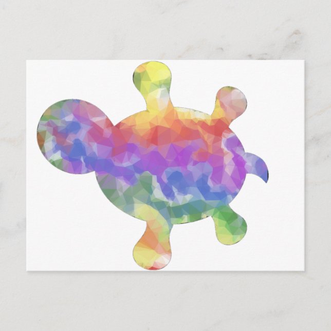 Rainbow Turtle Postcard (Front)