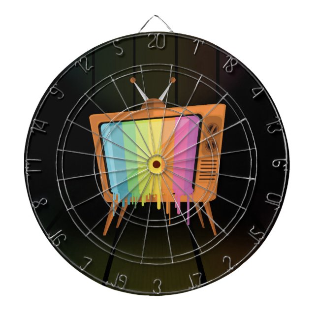 Rainbow TV Dartboard (Front)