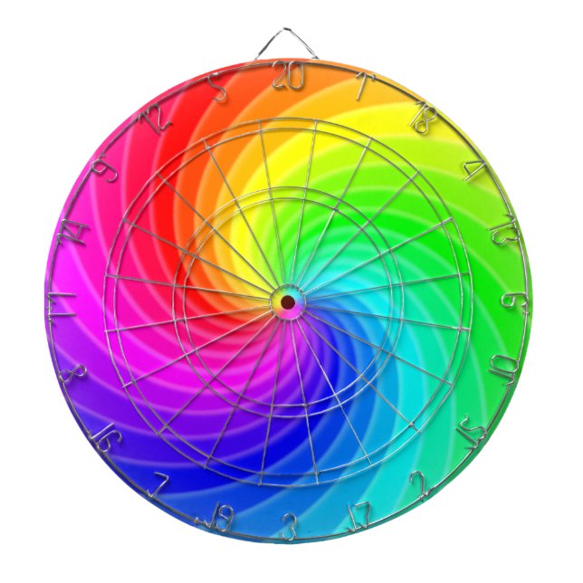 Rainbow Twirl Dartboard (Front)