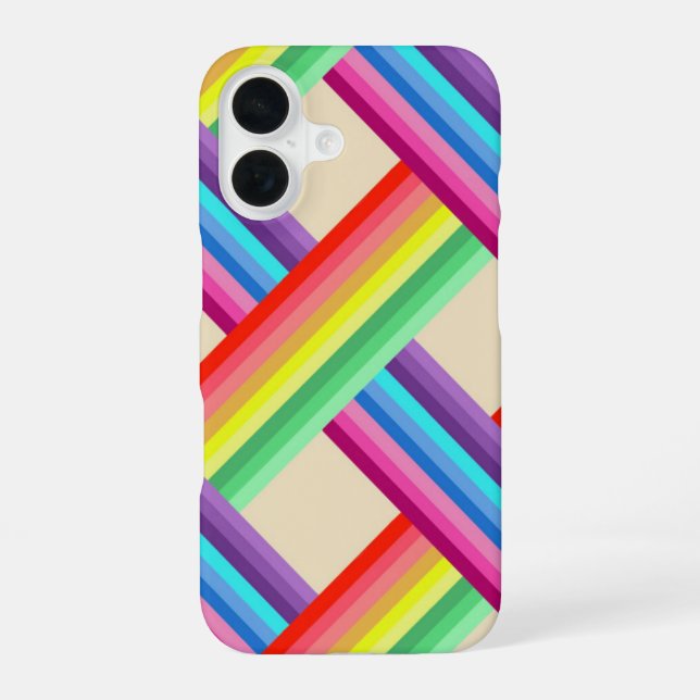 Rainbow Twist iPhone 16 Case (Back)