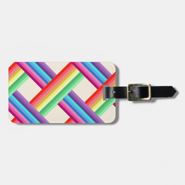 Rainbow Twist Luggage Tag (Front Horizontal)