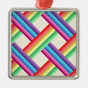 Rainbow Twist Metal Ornament