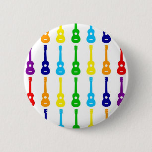 Rainbow Ukes 2 Inch Round Button