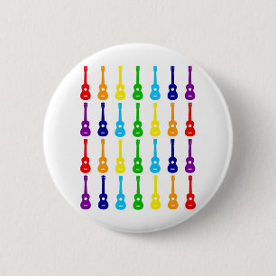 Rainbow Ukes 2 Inch Round Button