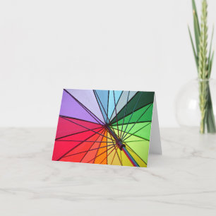 rainbow umbrella card