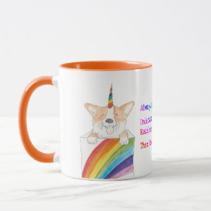 Rainbow unicorgi color combo mug