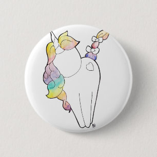 Rainbow Unicorn 2 Inch Round Button