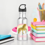 Rainbow Unicorn 532 Ml Water Bottle<br><div class="desc">Gold Rainbow Unicorn personalized design.</div>