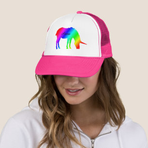 Rainbow Unicorn, Add name Trucker Hat