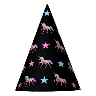 Rainbow Unicorn And Stars Party Hat