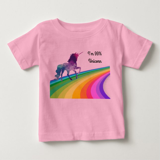 Rainbow Unicorn - Baby tutu Bodysuit (Front)