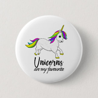 Rainbow Unicorn Badge 2 Inch Round Button