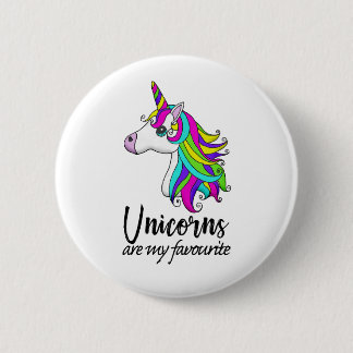 Rainbow Unicorn Badge 2 Inch Round Button