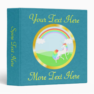 Rainbow Unicorn Binder