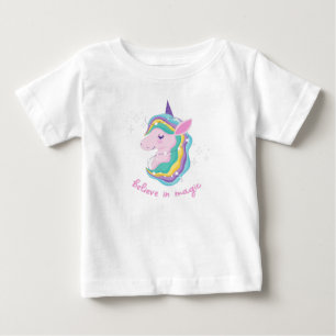 Rainbow Unicorn Birthday Party Baby T-Shirt