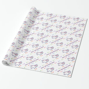 Rainbow Unicorn Birthday Wrapping Paper