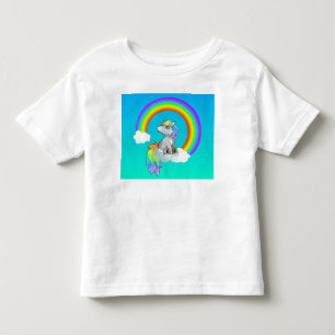 Rainbow Unicorn Blue Skies Cute for Tots! Toddler T-shirt
