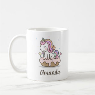 Rainbow Unicorn Cake Personalized Coffee Mug