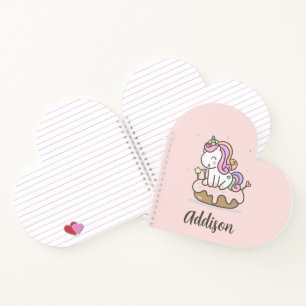 Rainbow Unicorn Cake Personalized Notebook