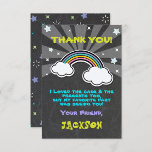 Rainbow Unicorn carte de remerciements