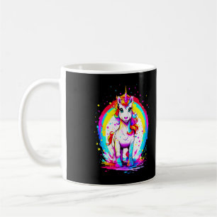 Rainbow unicorn coffee mug