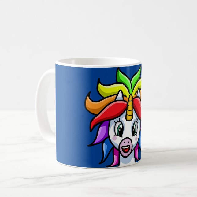 Rainbow Unicorn Coffee Mug (Front Left)