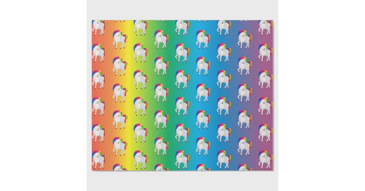 Rainbow Unicorn Colorful Gift Wrapping Paper | Zazzle.ca