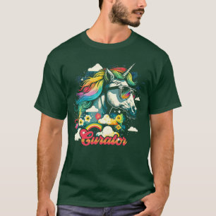 Rainbow Unicorn Curator T-Shirt