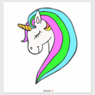 Rainbow Unicorn Custom-Cut Vinyl Sticker