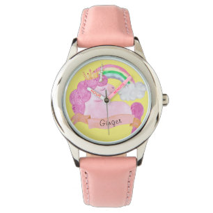 🌈Rainbow Unicorn Custom Name Watch