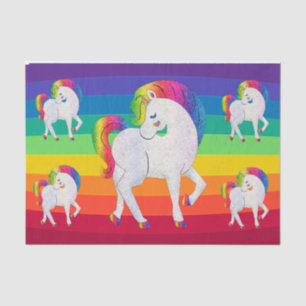 Rainbow Unicorn Decoupage Tissue Paper