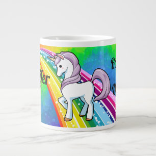 Rainbow Unicorn Girl's Cup Personnalisez NAME Mug
