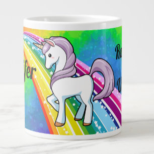 Rainbow Unicorn Girl's Cup Personnalisez NAME Mug