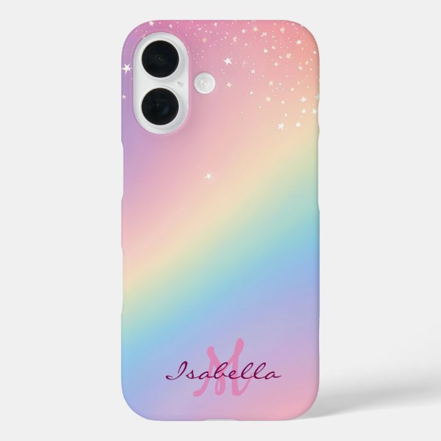Rainbow Unicorn Glitter Case-Mate iPhone Case (Back)