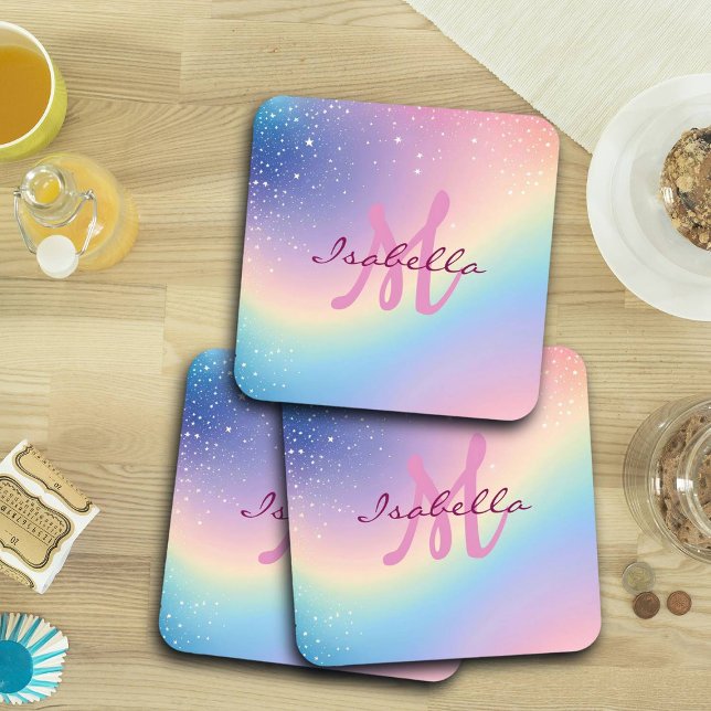 Rainbow Unicorn Glitter Coaster (Creator Uploaded)